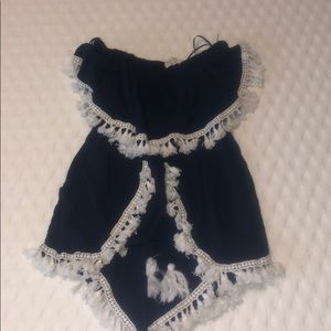 Navy blue romper